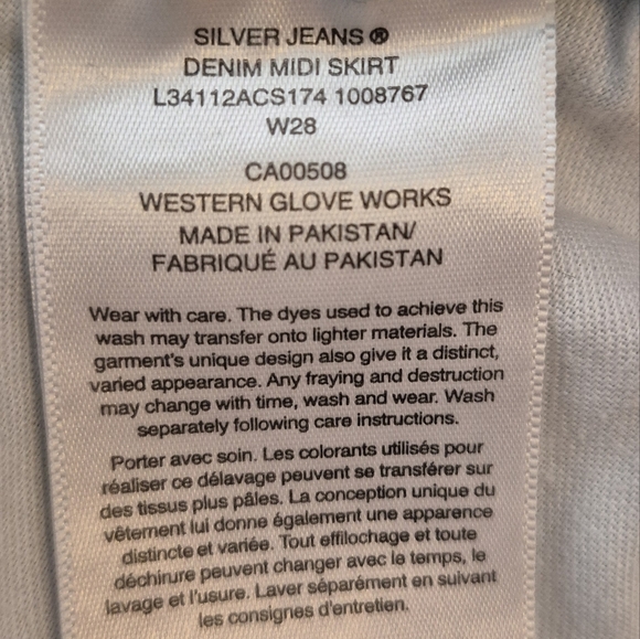 Silver Jeans Front Slit Denim Skirt - Size 28 / 6 - Picture 15 of 16